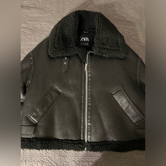 NWOT ZARA Double-faced Biker Jacket - Picture 4 of 11
